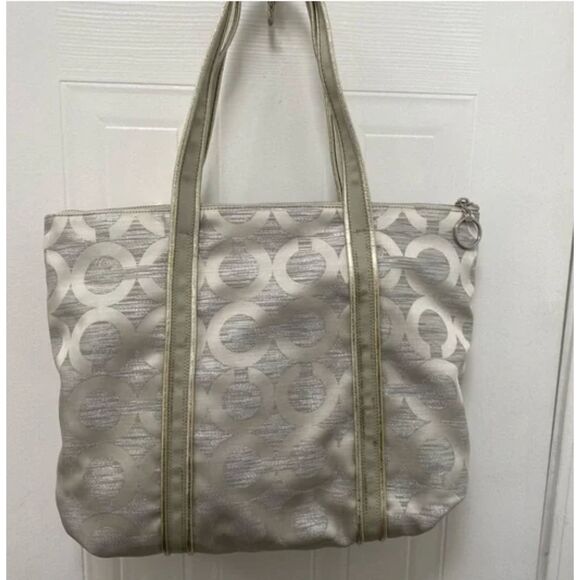 Coach Poppy Op Art Glam Signature Tote Bag - Picture 14 of 16